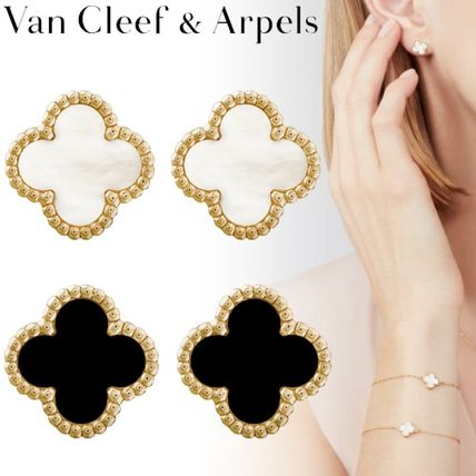 Van Cleef & Arpels Earrings Flower Party Style 18K Gold Elegant Style Formal Style 