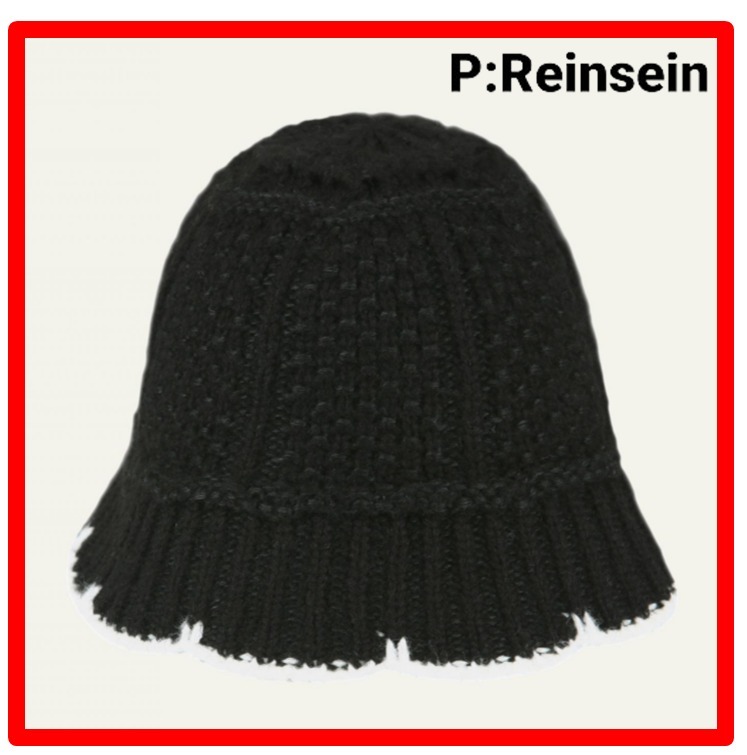 ★人気★【Reinsein】★Black flower bud knit bucket ha.t★