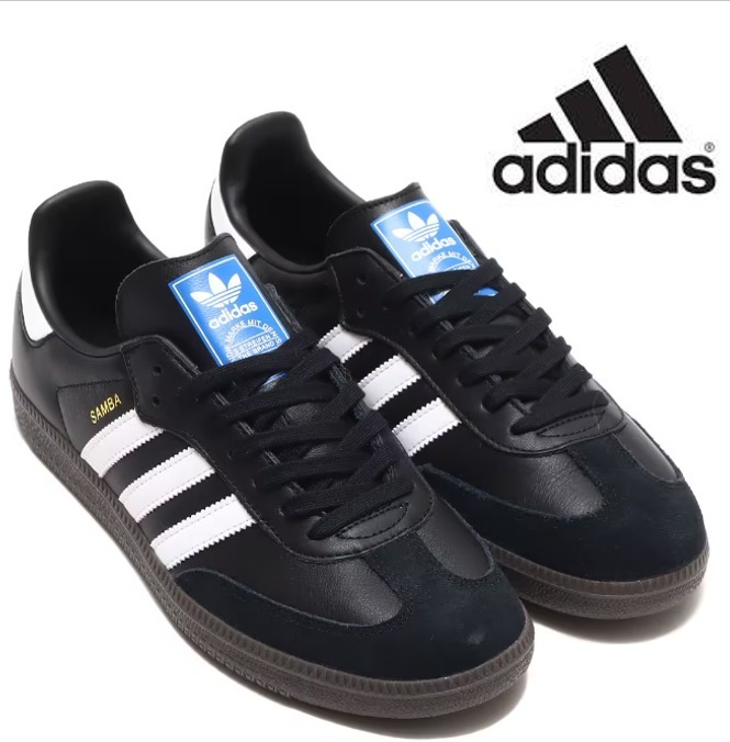 スニーカー adidas SAMBA OG CORE BLACK/FOOTWEAR WHITE