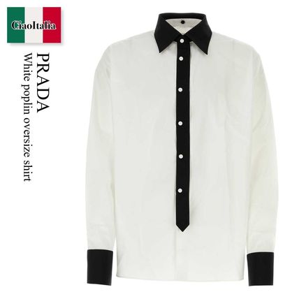 PRADA プラダ カジュアルシャツ 白 42(XXL位) 4103725L0054 PRADA（プラダ）カジュアルシャツ 白 サイズ:42(XXL位) メンズ