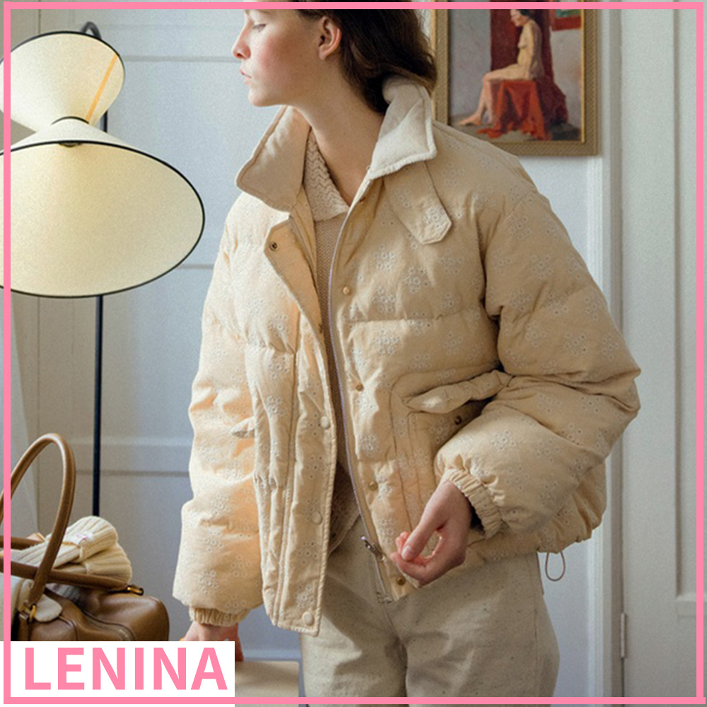 【LENINA】MELODY embroidery duck down padding /関税込み