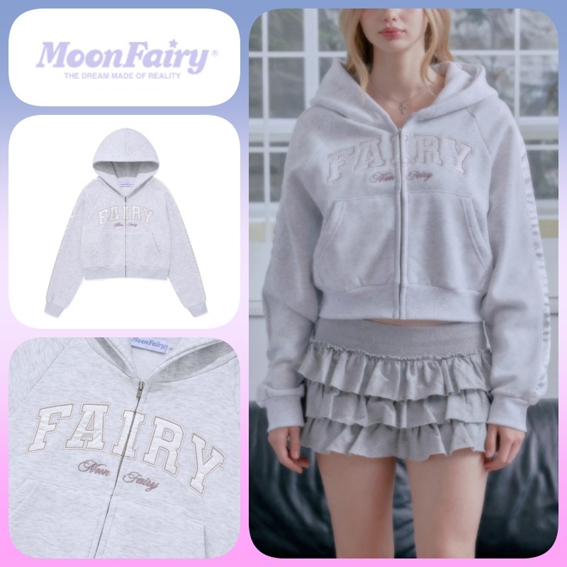 ◆MOON FAIRY MF FAIRY サテンクロップフードZIP UP/送料込◆