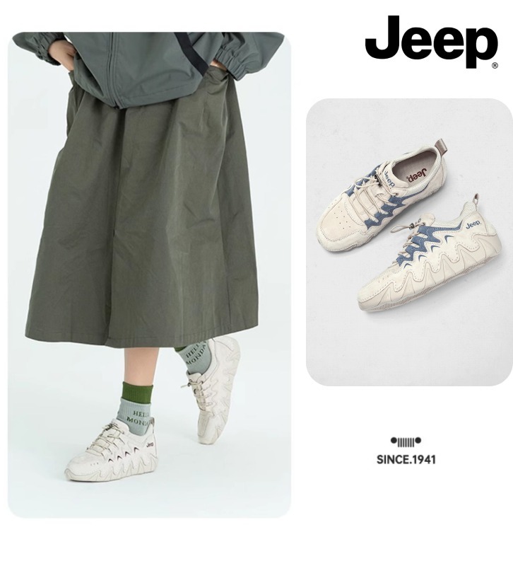 ★関税込★Jeepレザーレトロスニーカーショートブーツ暖かい厚底
