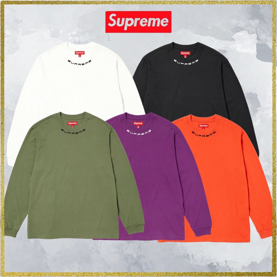 【23FW】Supreme Collar Logo L/S Top シュプリーム