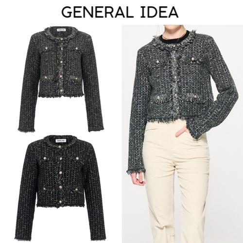 ★2023FW新作★GENERAL IDEA★WOOL KNIT TWEED JACKET