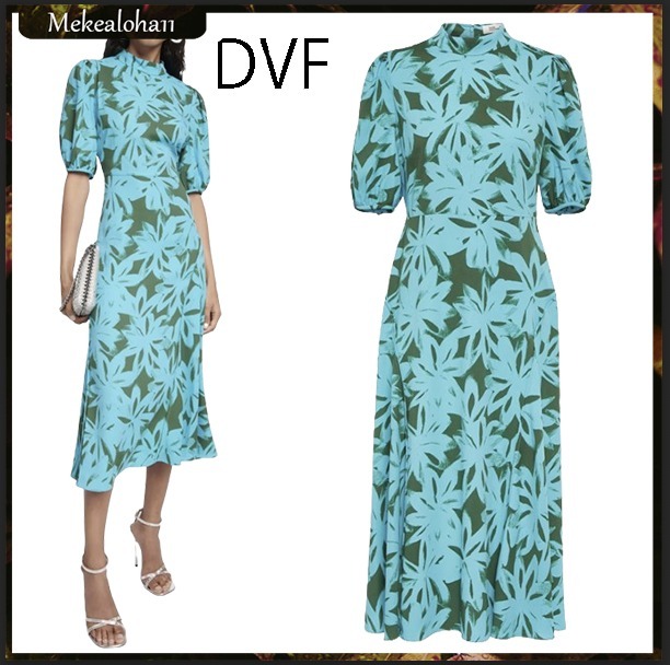 DVF☆ネラ フローラル ミディドレス 関税送料込