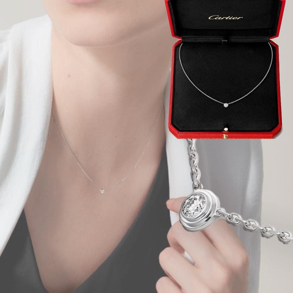 【Cartier】d'Amour ダムール XS ネックレス ダイヤ すぐ届く 白