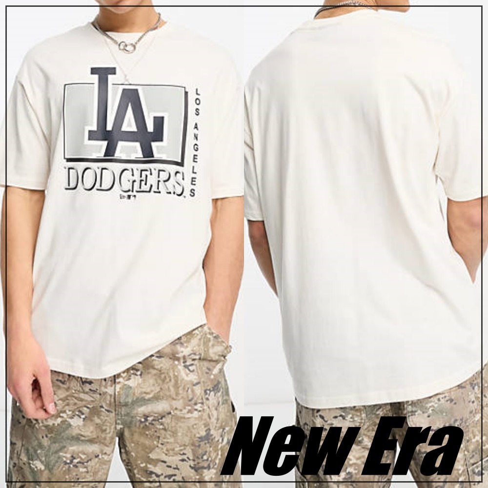 New Era☆半袖 LA ドジャース ワードマーク Tシャツ