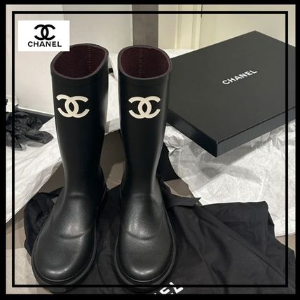 CHANEL Rain Boots High Boots