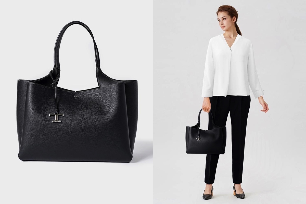 TOD'S トッズ レザー バッグ ミディアム ブラック