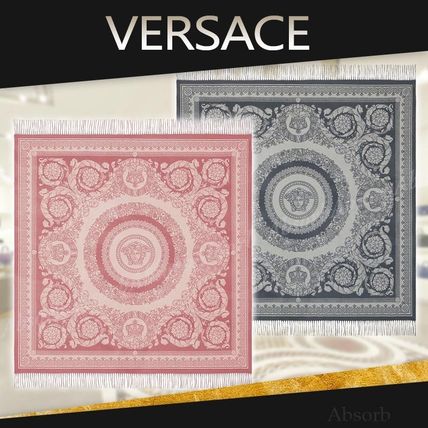 VERSACE Throws Unisex Fringes Throws