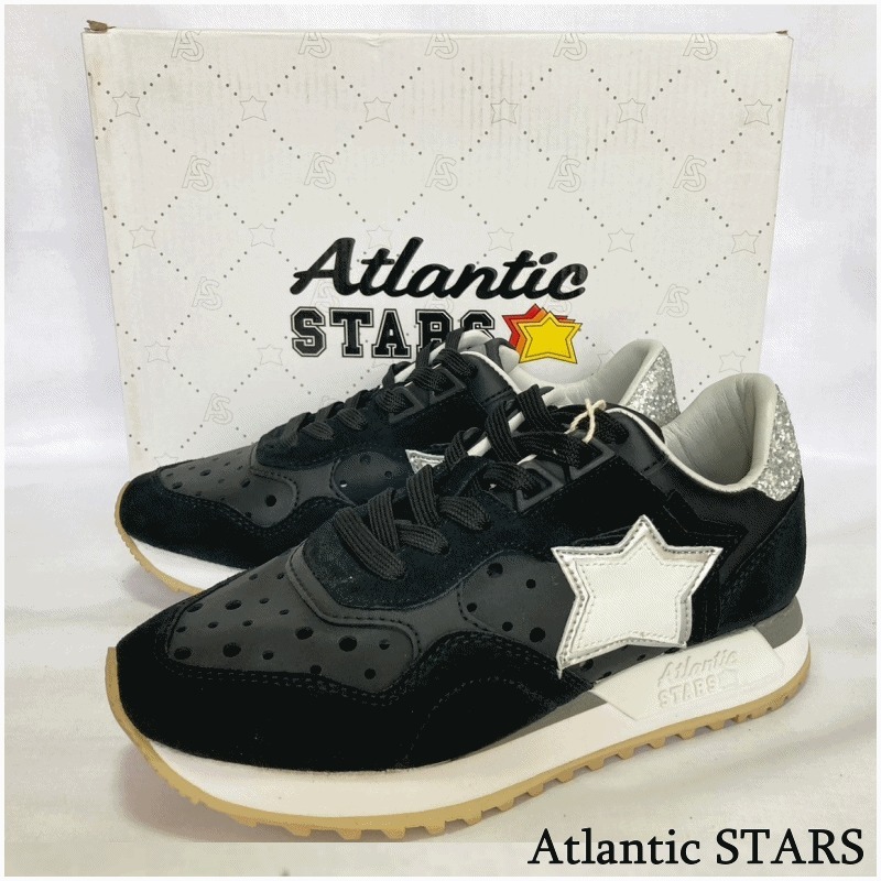 【ATLANTIC STARS】グリッター ロゴ スニーカー ‐Black *送料込