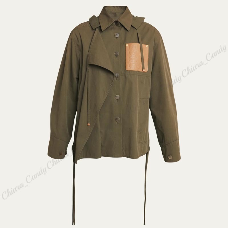【24SS NEW】LOEWE_women / ミリタリー パーカー ジャケット 24SS NEW】LOEWE_women / ミリタリー パーカー ジャケット