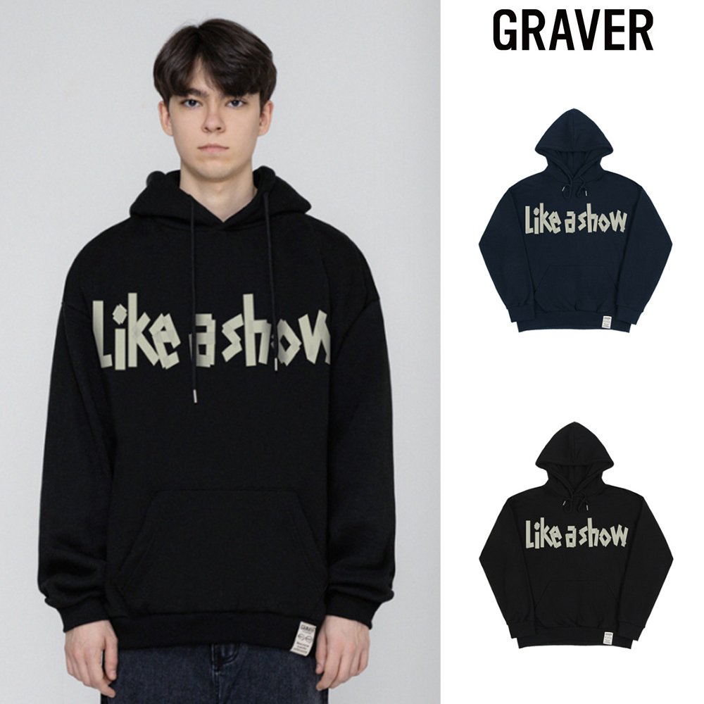【GRAVER】23FW★ Tape Logo Hoodie