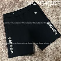 CHROME HEARTS SCROLL Unisex Street Style Plain Logo Shorts