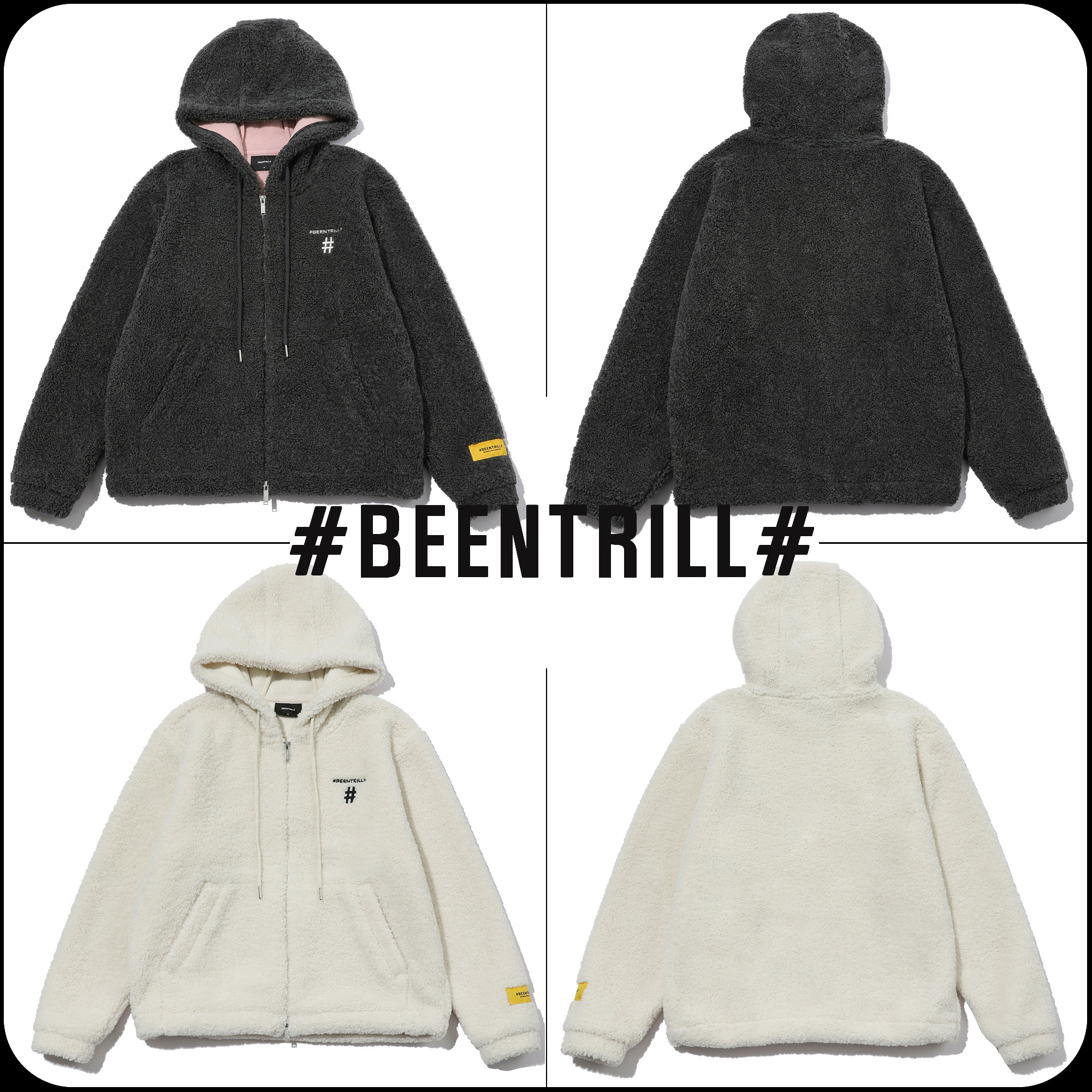 [BEENTRILL]★Fleece Over Fit Hoodie Zip-up