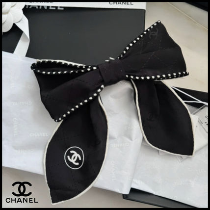 CHANEL Elastics Scrunchy Casual Style Party Style Office Style Elegant Style