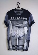 Religion(レリジョン) Tシャツ・カットソー Religion レリジョン Tシャツ ブラック×グレー