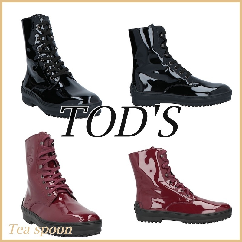 TOD'S◆エナメルショートブーツ☆モデル タキマキさん愛用