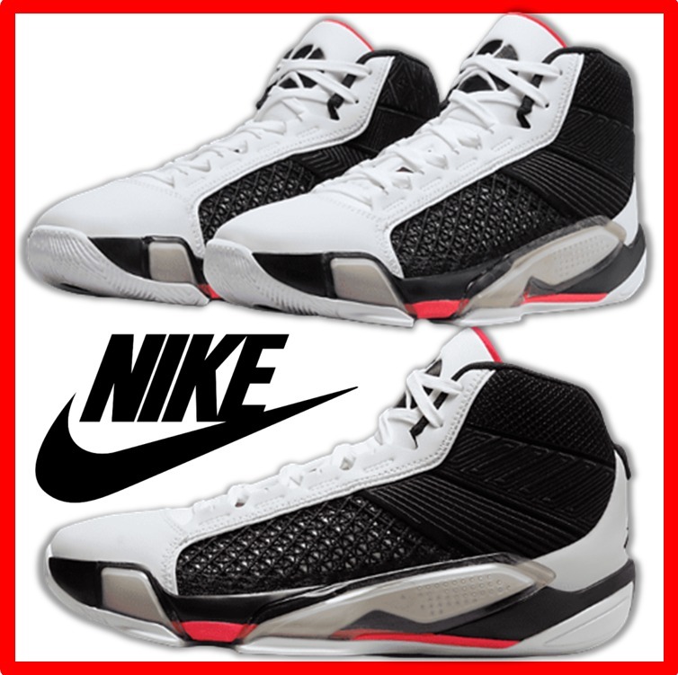 ★韓国の人気【NIKE】AIR JORDAN 38 PF WHITE/BLACK★25-30cm★