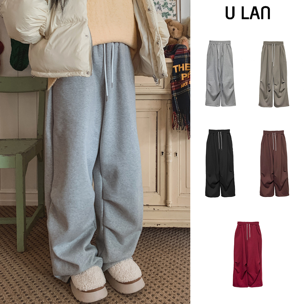 【U LAN】All Day Brushed Parachute Training Pants