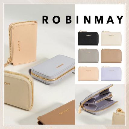 ROBINMAY Coin Cases Plain Leather Small Wallet Coin Cases