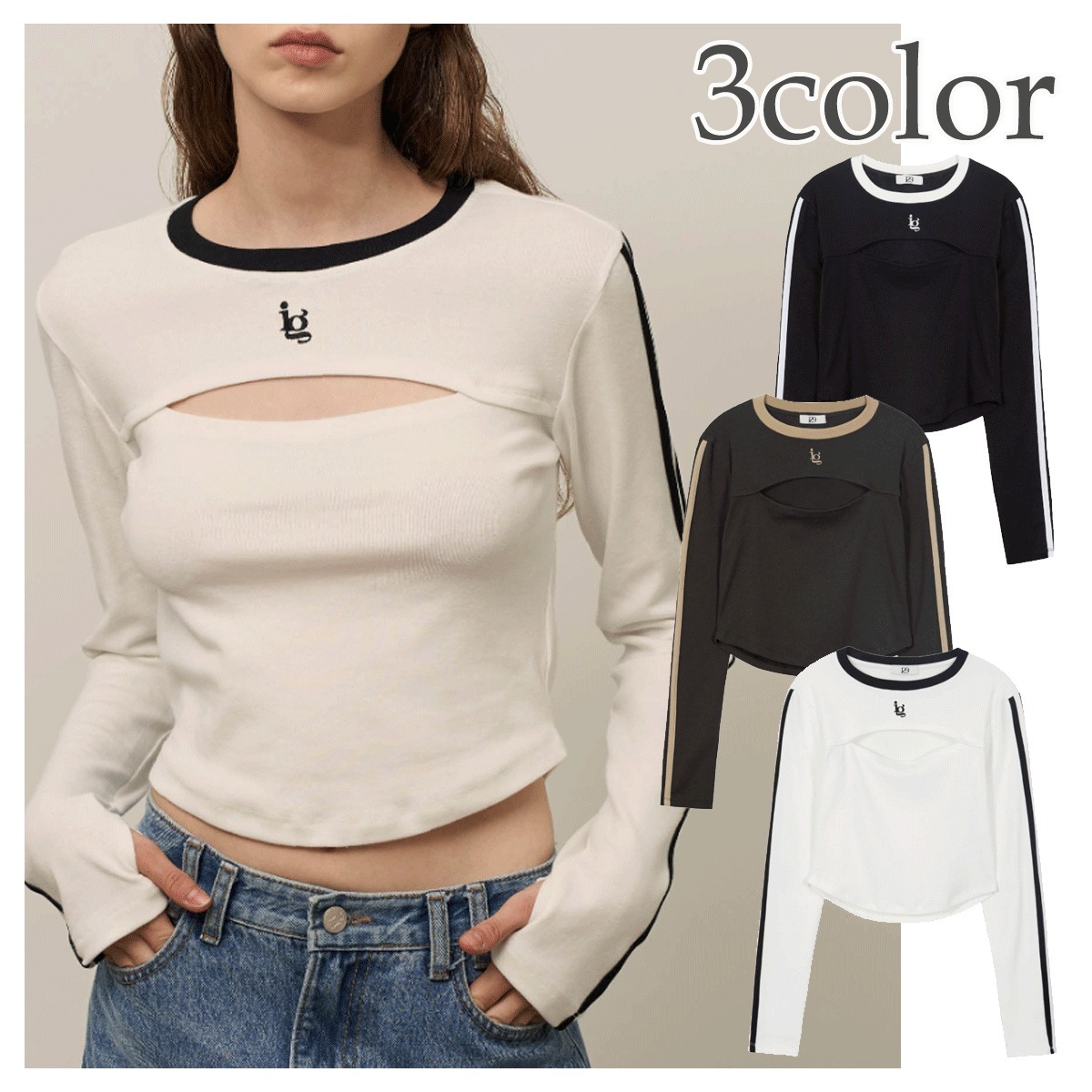 Tシャツ・カットソー ILLIGO IG CUT-OUT LONG SLEEVE BMY1142