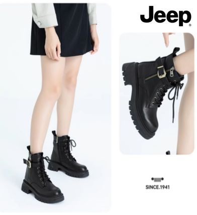 ★送料関税込★Jeep 厚底マーティンブーツ スニーカー保温5.5cm ☆送料関税込☆Jeep 厚底マーティンブーツ スニーカー保温5.5cm