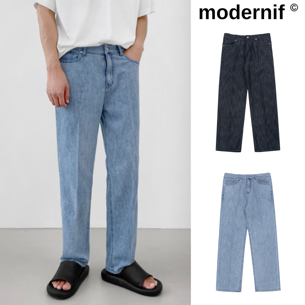 【MODERNIF】Slow linen denim pants