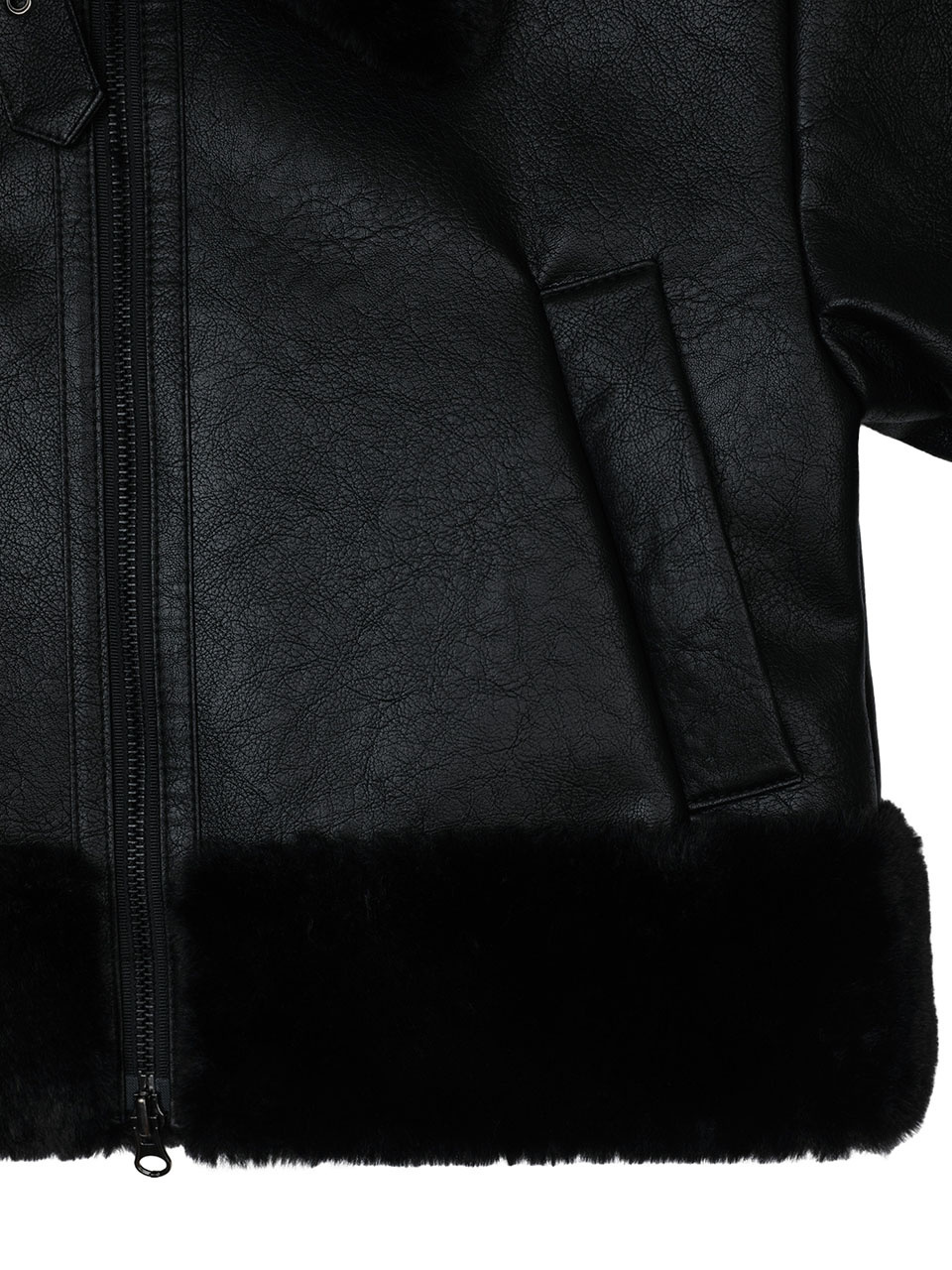 BOHEMIAN SEOUL】BOHEMSEO HIGH NECK SHORT MUSTANG IN BLACK