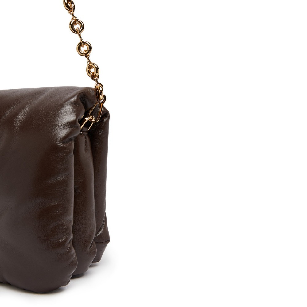 LOEWE ロエベ バッグ（その他） 茶 - 4502525E0065 パズル バイカー バッグ スモール（シャイニーカーフ） ブラウン
