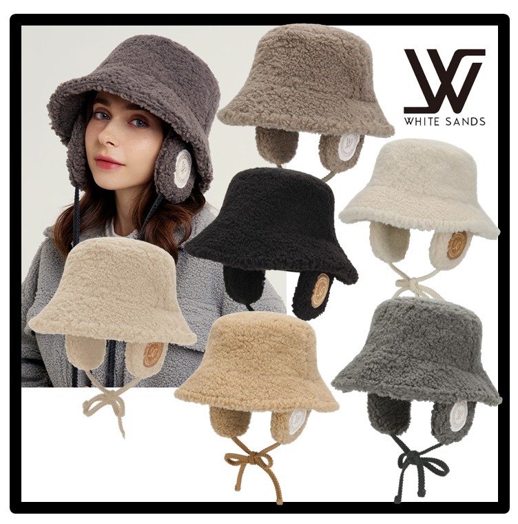 関税込★WHITE SANDS★UNISEX FLEECE EARMUFF BUCKET HAT SKADI