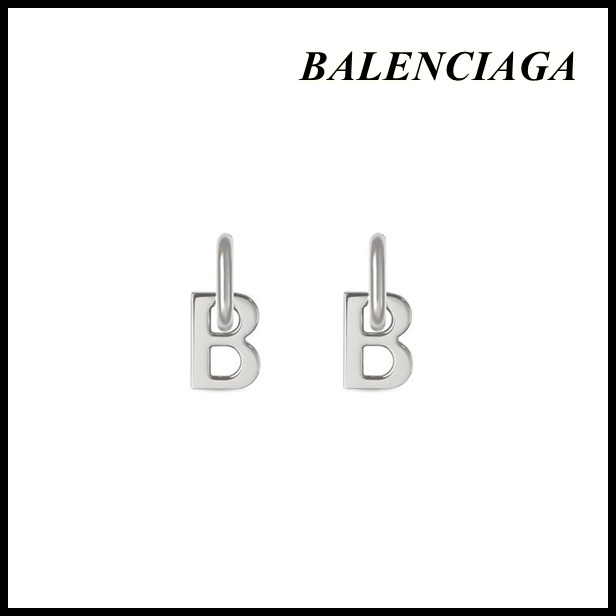 【関税込】BALENCIAGA バレンシアガ◆Bロゴ BチェーンXS ピアス