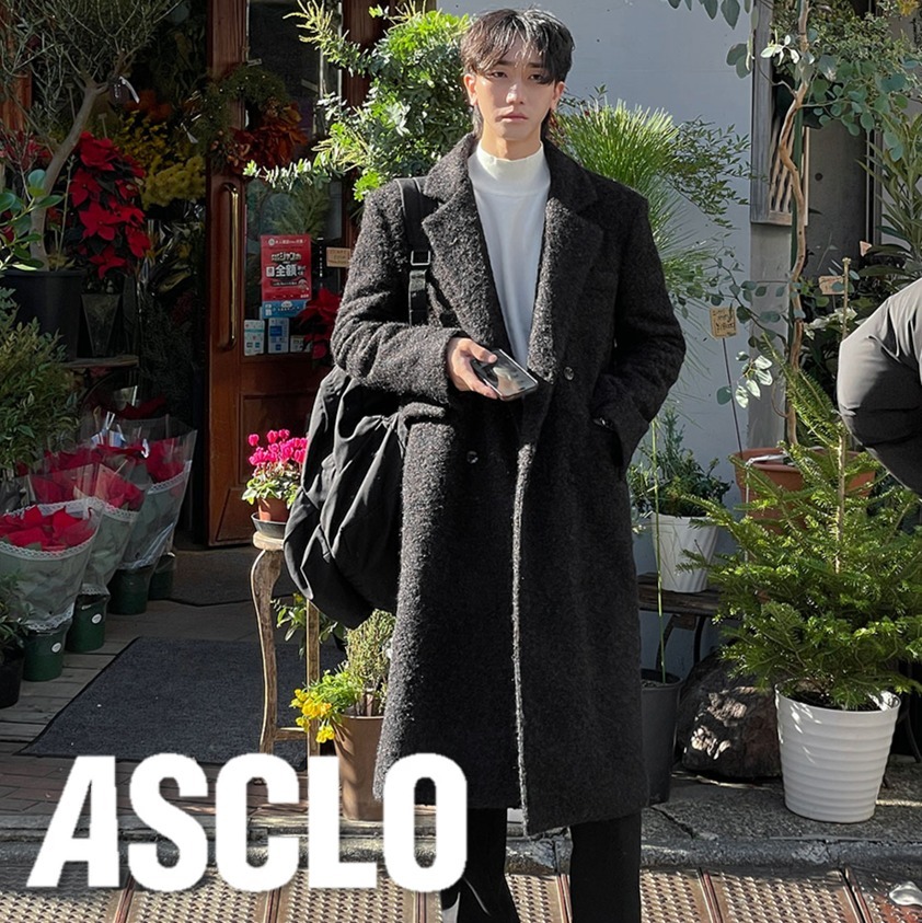 コート ASCLO Mohair Double Long Coat (2color)