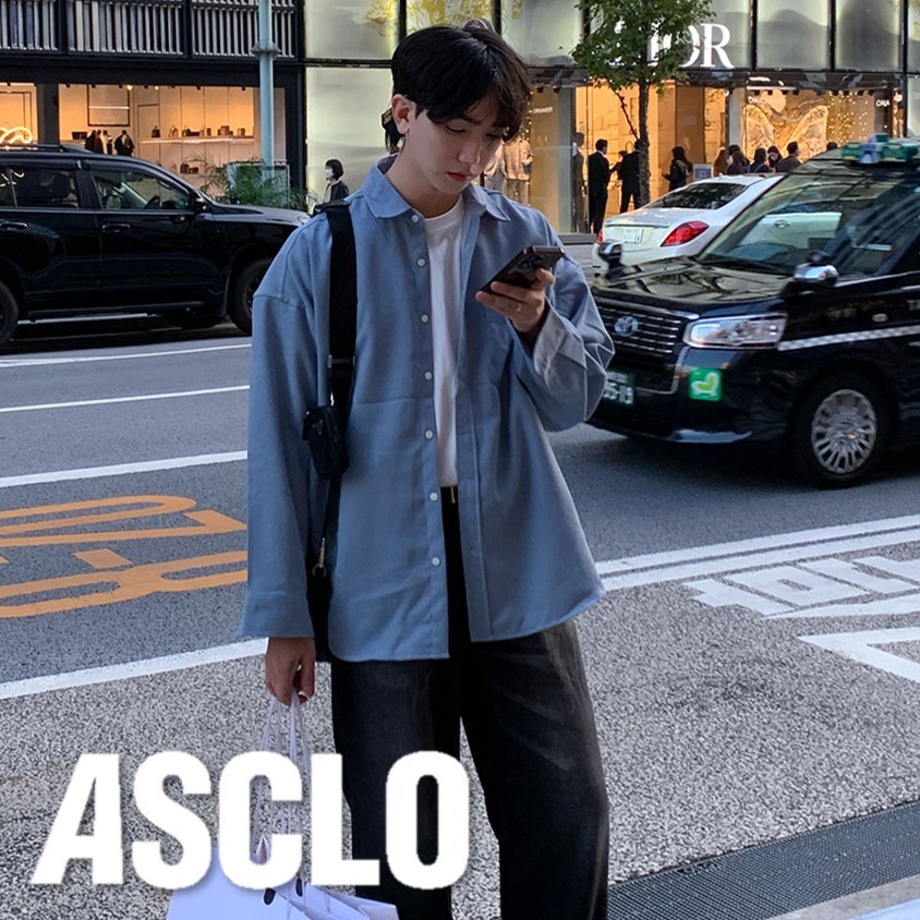 シャツ ASCLO Peach Warm Overfit Shirt (4color)