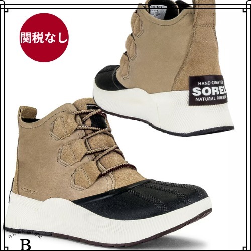 【Sorel】スエード＆布地のアッパー ブーツ ラバーソール