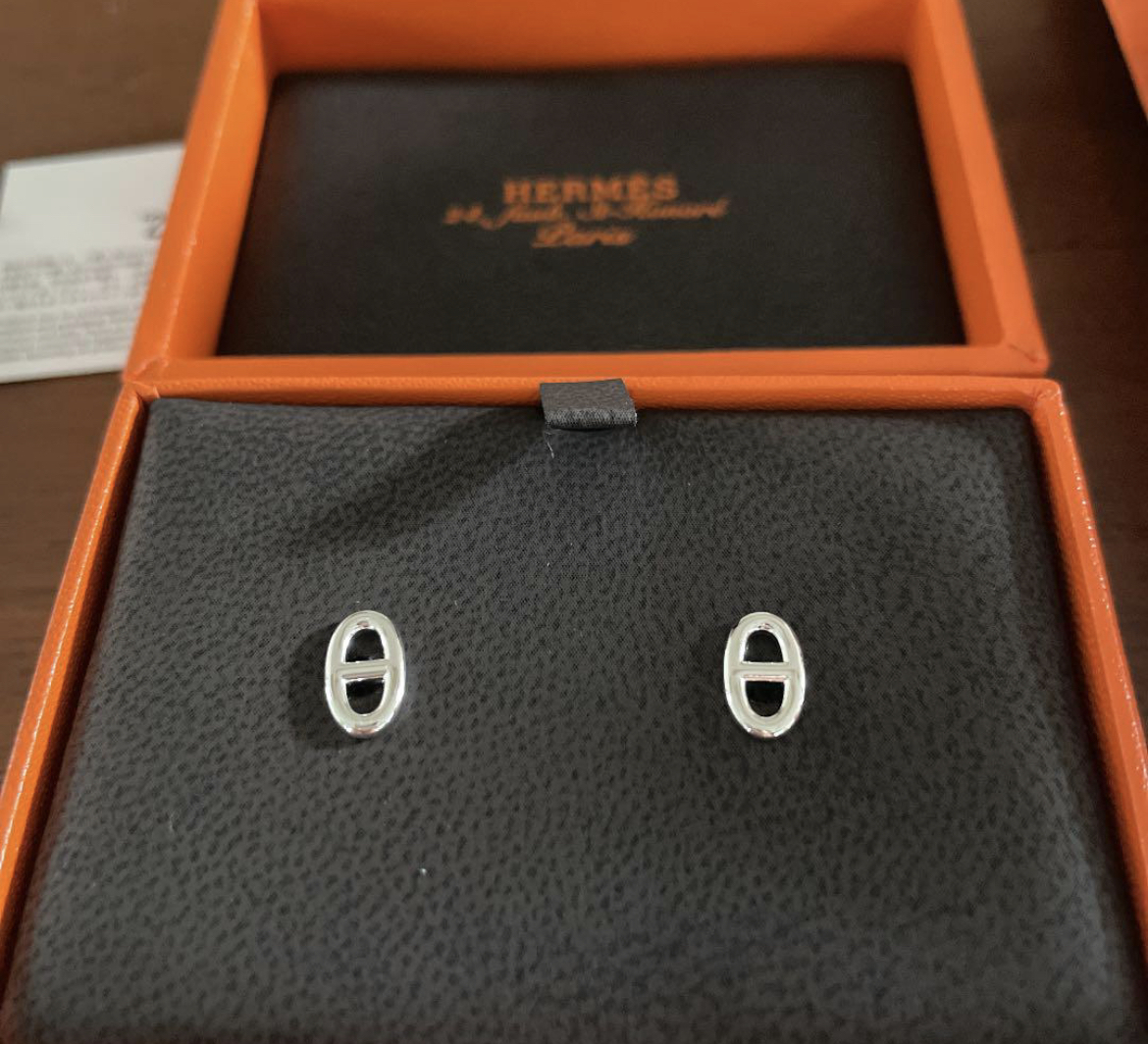 大人気☆HERMES☆Chaine d'ancre earrings ピアス