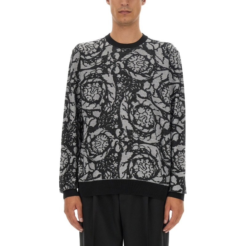 Tシャツ・カットソー VERSACE FW23 BAROQUE VANISE MESH (1010240_1A076122B050)