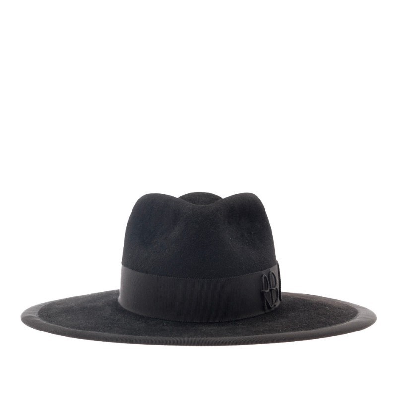 ハット RUSLAN BAGINSKIY SS24 FEDORA HAT (FDR033FWRBBLACK)