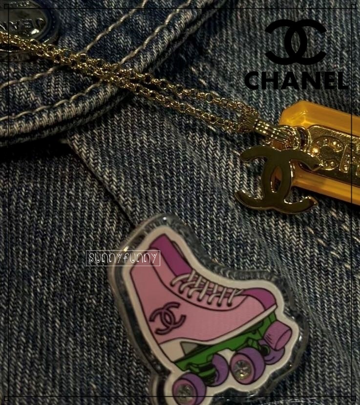 《24C★》CHANEL ブローチ ローラースケート