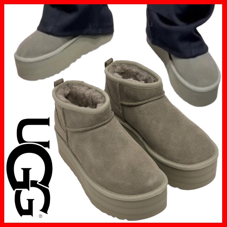 【UGG】☆UGG Classic Ultra Mini Platform Boots☆Moss Green