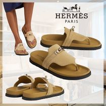 【普段使いに最適♡快適なフィット感】HERMES サンダル 上品♪*Hermes*Eze 30*厚底ウッドヒールサンダル*ゴートスキン