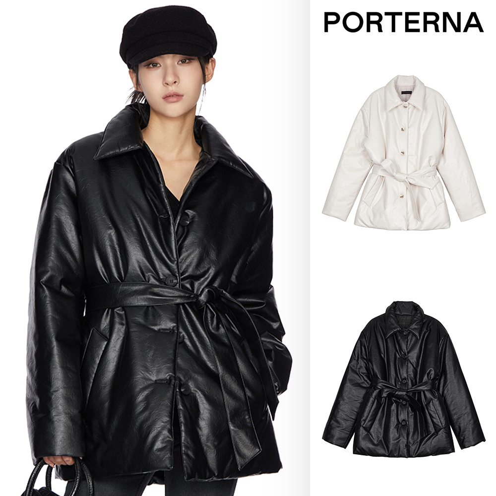 【PORTERNA】Aka Belt Padded Short Coat