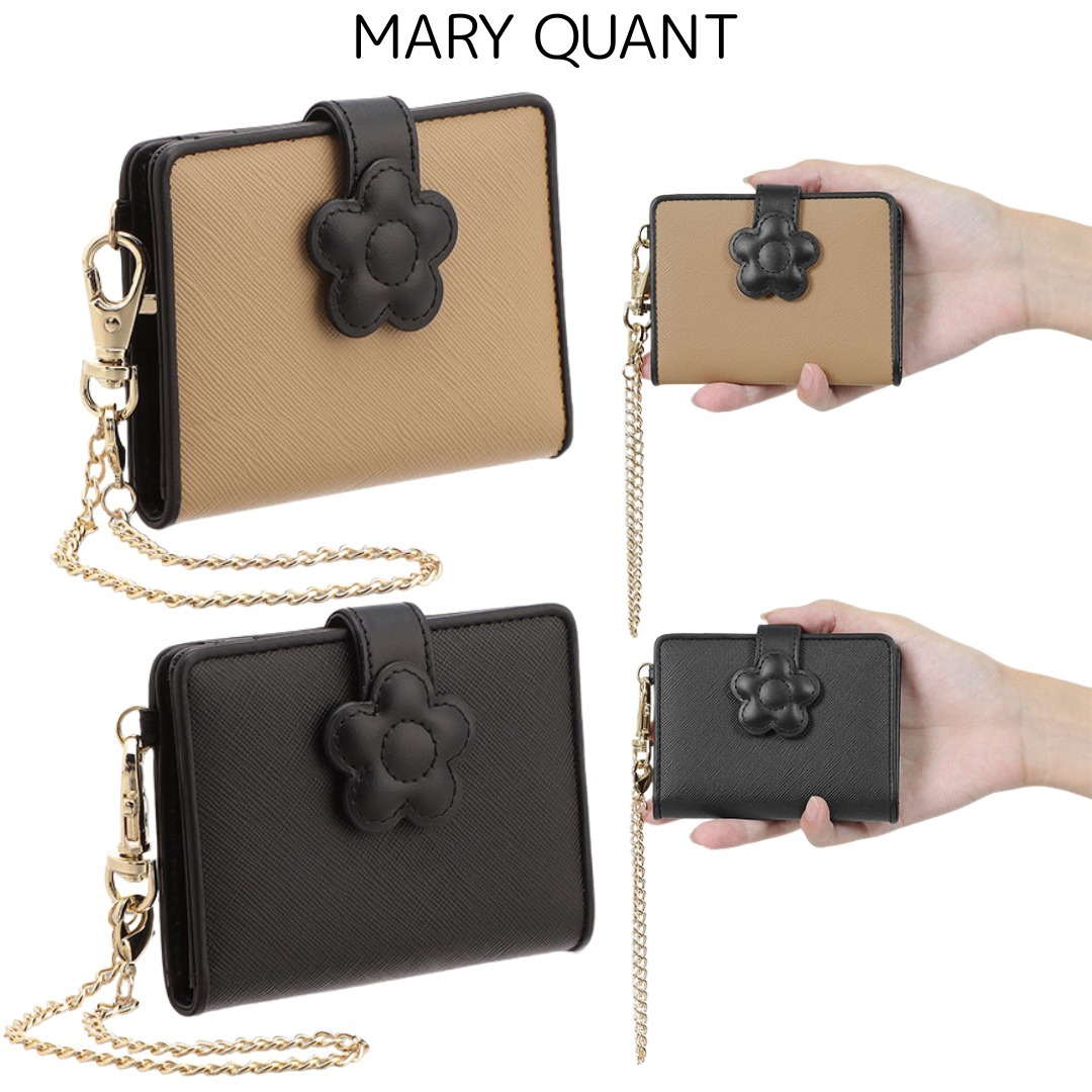 MARY QUANT デイジーパッチスナップ2パスケース 2色展開
