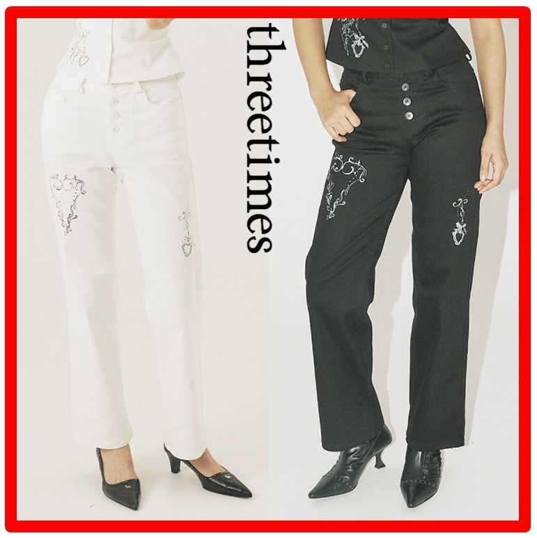 ☆韓国の人気☆【THREETIMES】☆Drawing pant.s☆関税込☆