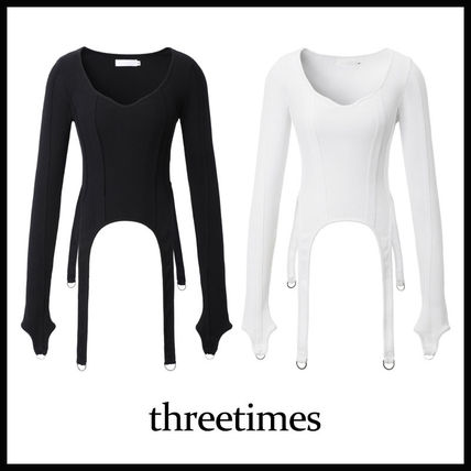 threetimes T-Shirts Street Style Long Sleeves Long Sleeve T-shirt T-Shirts