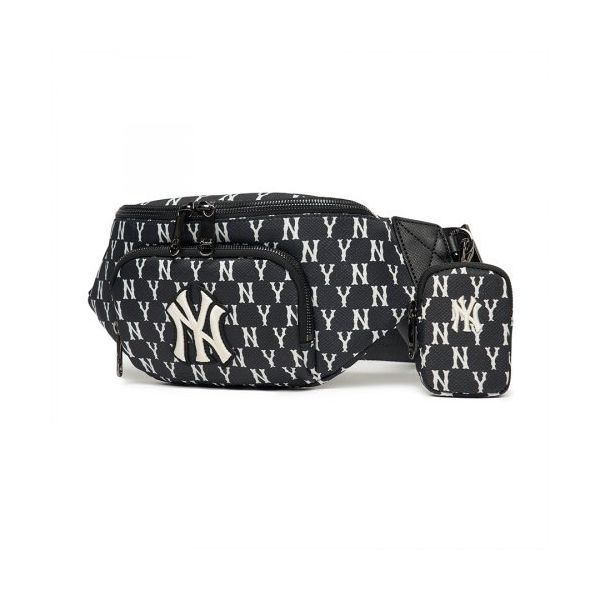 MLB モノグラム ヒップサック NY (Black)