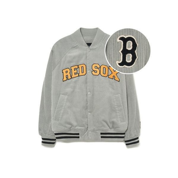 MLB コーデュロイ バーシティジャケット BOS (L.Grey)
