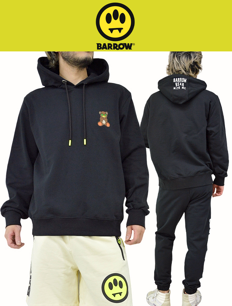 BARROW バロウ BEAR LOGO フーディ ユニセックス 男女兼用