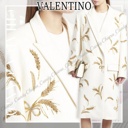 VALENTINO More Coats Casual Style Wool Cashmere Medium Party Style Coats